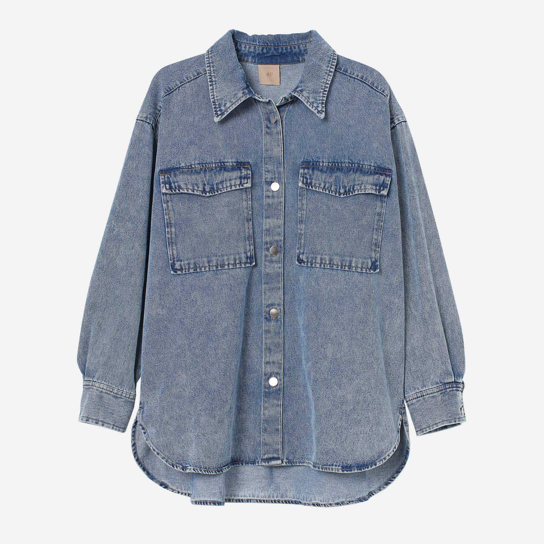 

Джинсовая рубашка H&M 0903515001 2XL (175/128А) Синяя