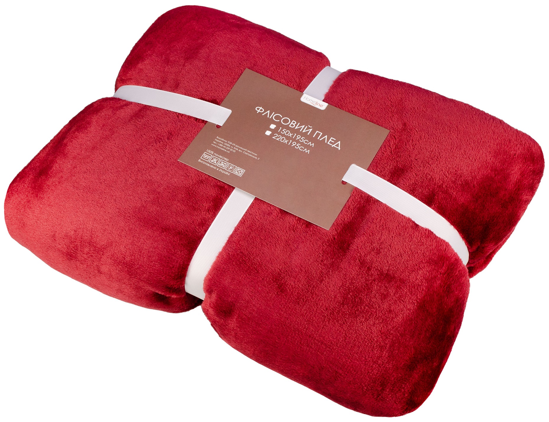 

Плед флисовый Home Line Бордовый 220х195 см