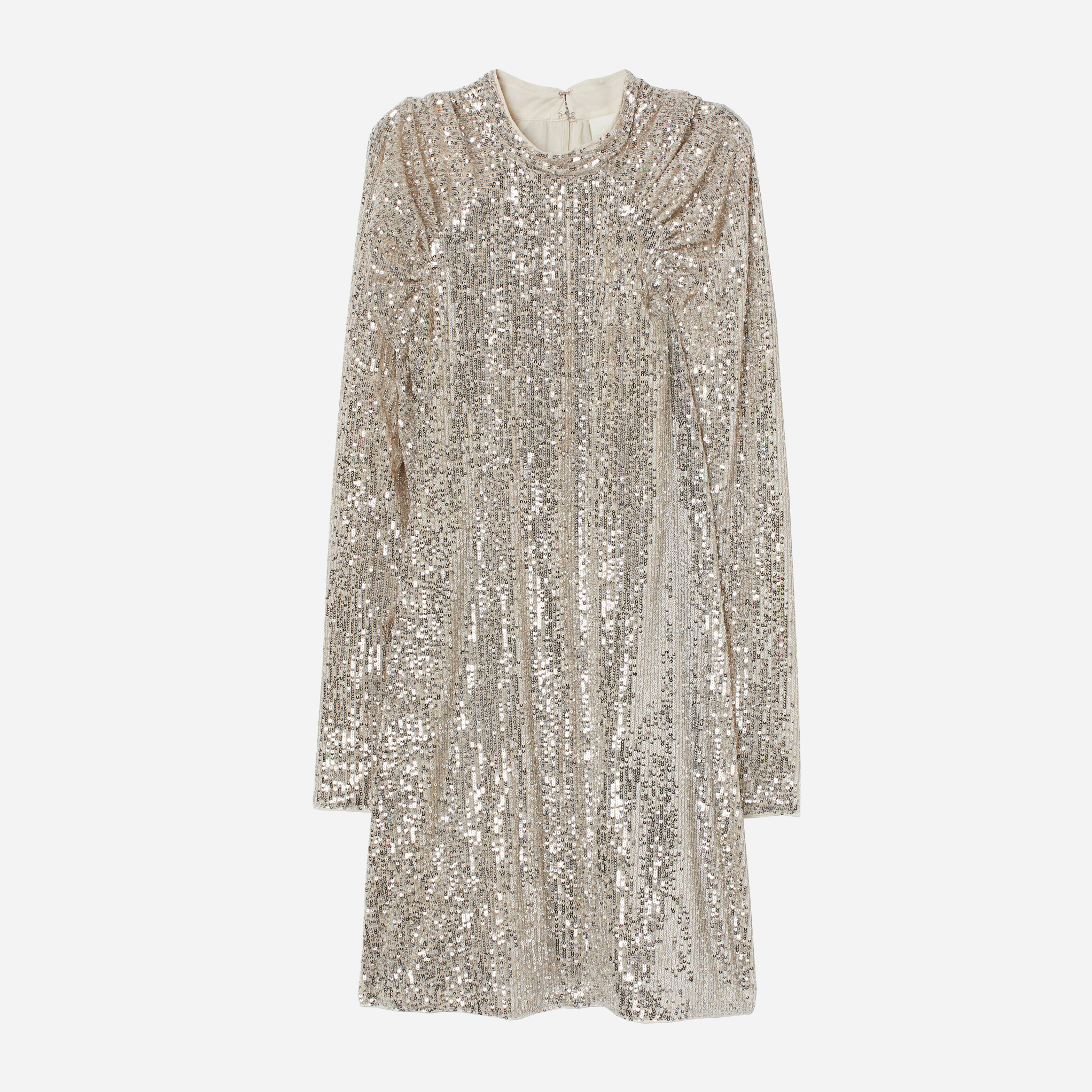 

Платье H&M 0824774001  (175/116А) Светло-бежевое с серебристым, Платье H&M 0824774001 XL (175/116А) Светло-бежевое с серебристым