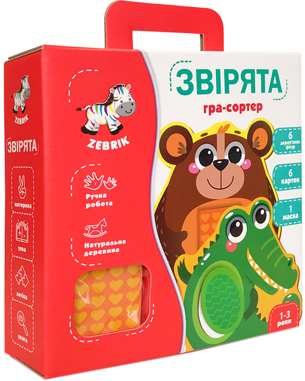 

Деревянная мозаика Vladi Toys Зверушки (укр) (ZB2002-05)