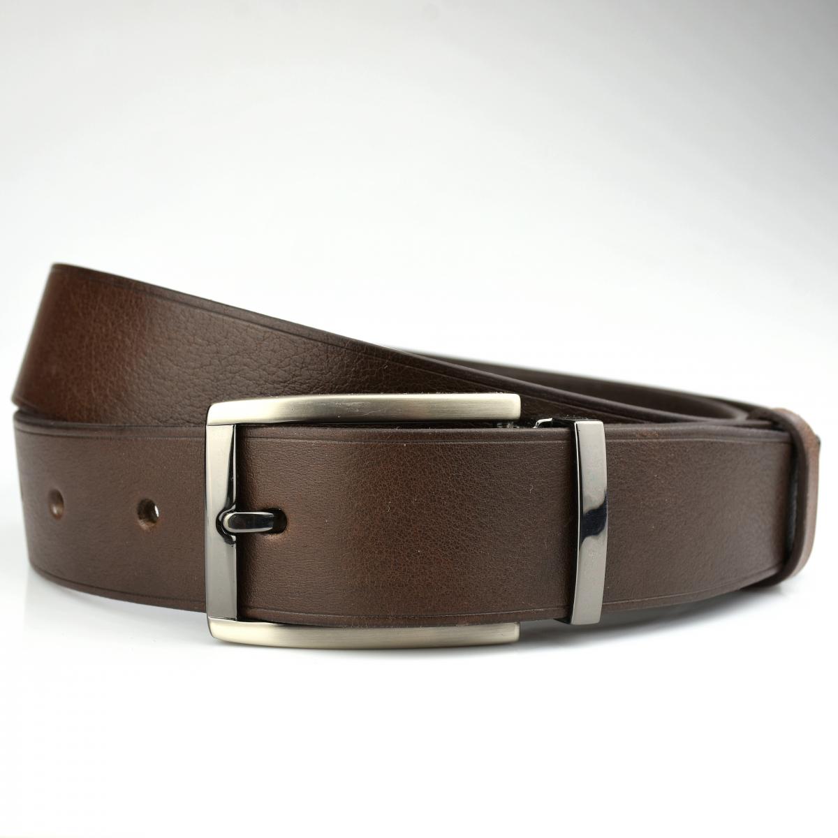 

Мужской кожаный ремень коричневого цвета Morison Atelier `Slate` размер XS - 90 см