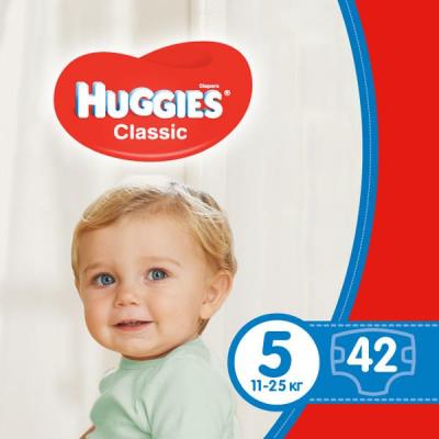 

Подгузники Huggies Classic 5 (11-25кг) 42 шт