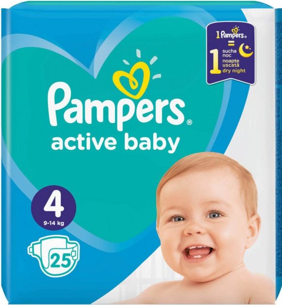 

Подгузники Pampers Active Baby Размер 4 (9-14 кг) 25 шт