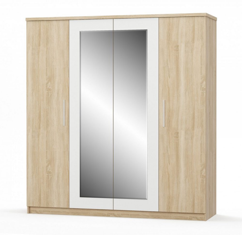 

Шкаф распашной Мебель Сервис Маркос 4Д дуб самоа/белый