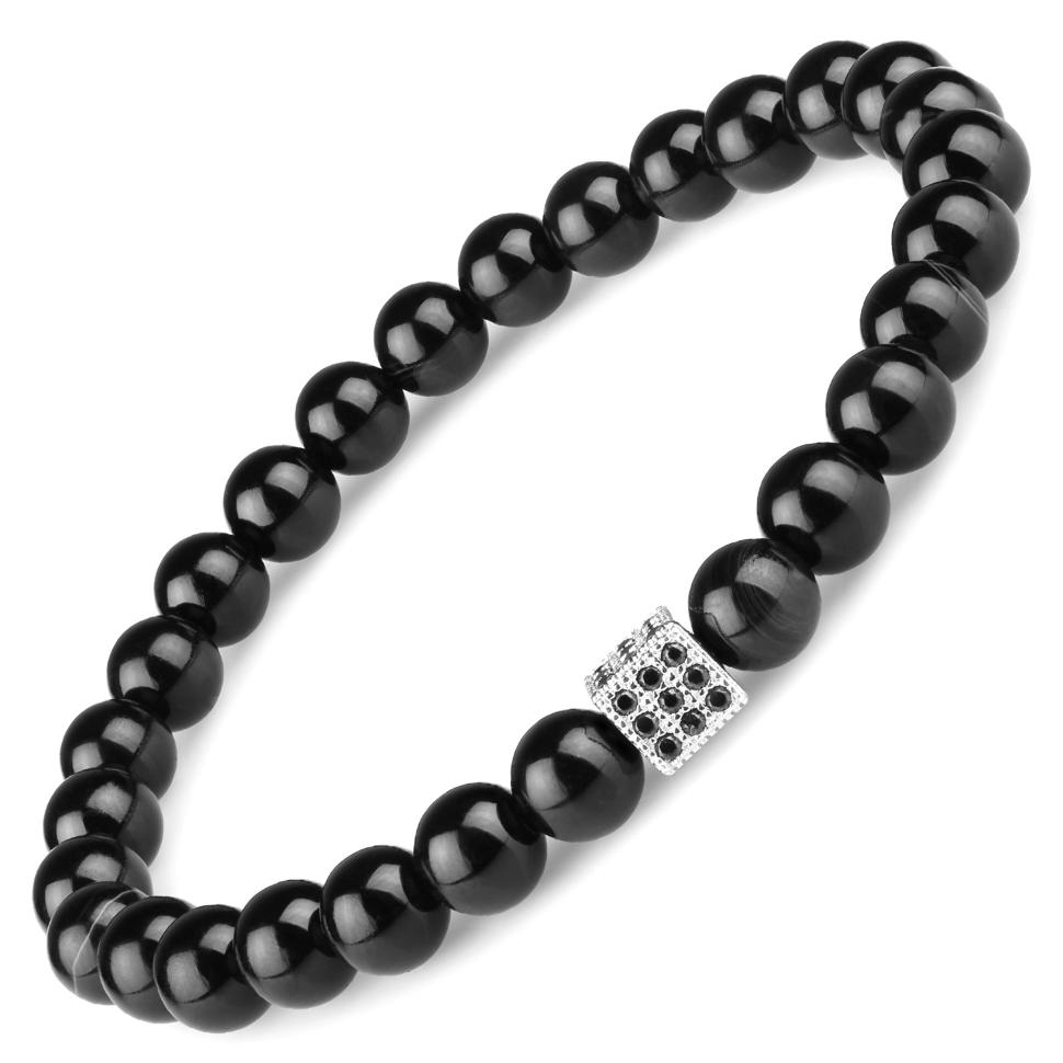 

Женский браслет Everiot Select LNS-2211 из черного агата (Размер 16 см)