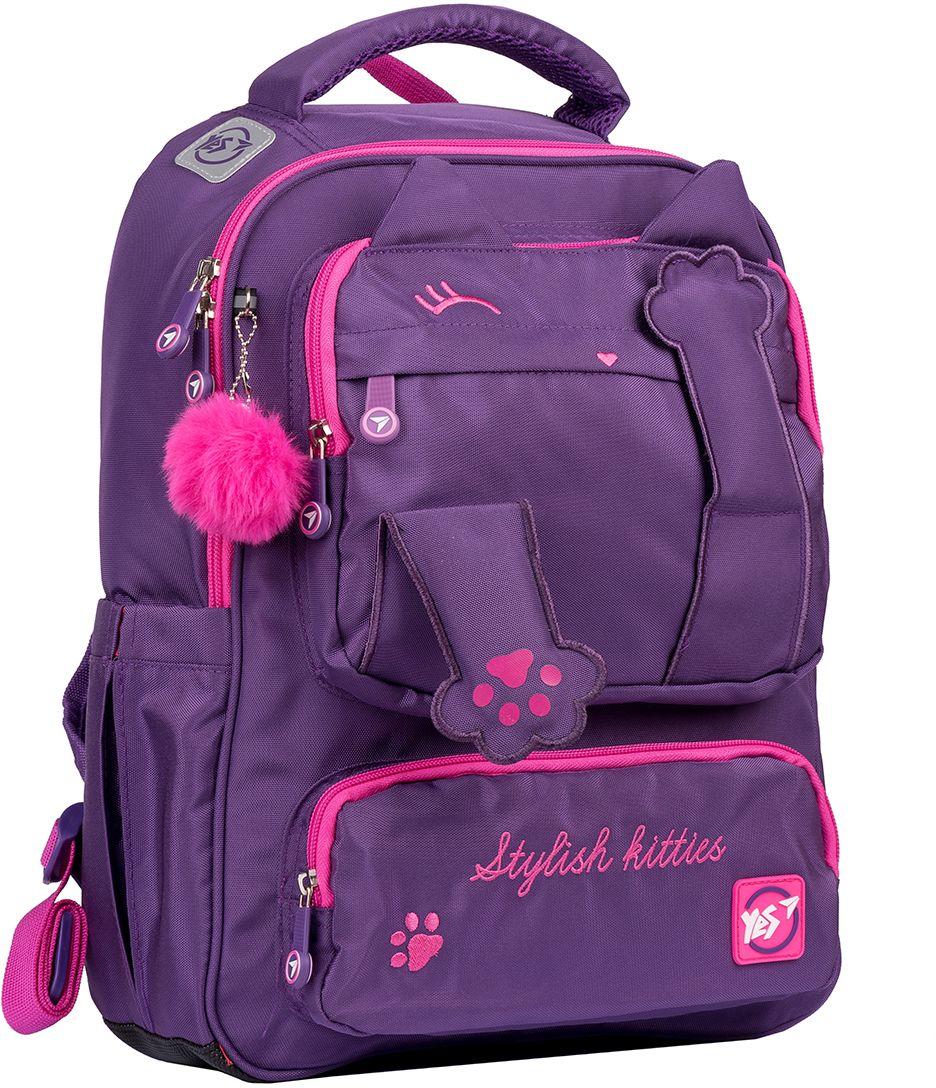 

Рюкзак YES TS-62 Stylish kitties сиреневый для девочек 16 л (556257)