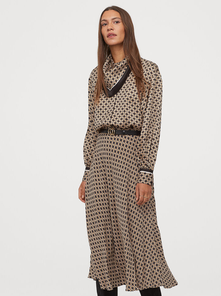 

Юбка H&M 060821713 34 Черная с коричневым