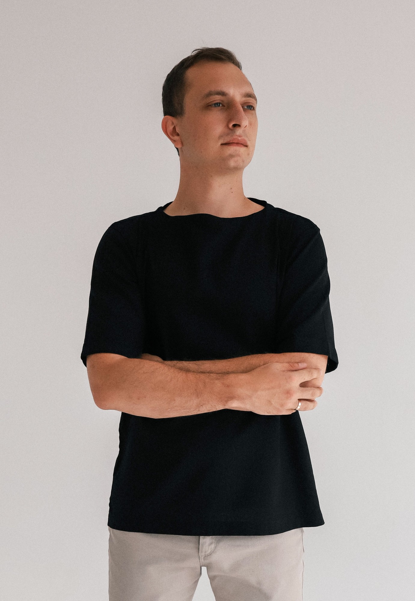 

Футболка лен URSUS черная oversize, Футболка лен URSUS черная oversize L