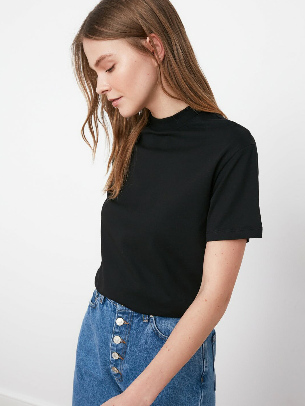 

Футболка Trendyol TWOAW20TS0096-09 XS Siyah