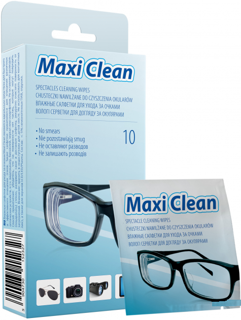 

Влажные салфетки для очков MAXI CLEAN 10 шт