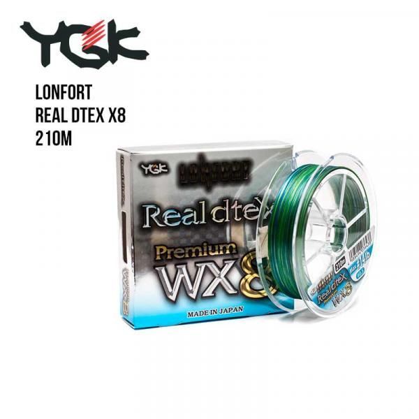 

Шнур плетеный YGK LONFORT Real Dtex X8 210m (0.4 (12lb / 5.44kg))