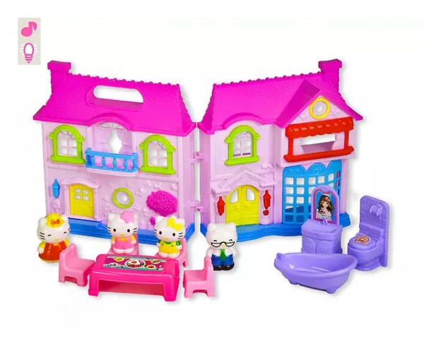 

Детский игровой набор домик Hello Kitty | Домик, фигурки, мебель