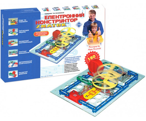 

Электронный конструктор Знаток Znatok (180 схем)