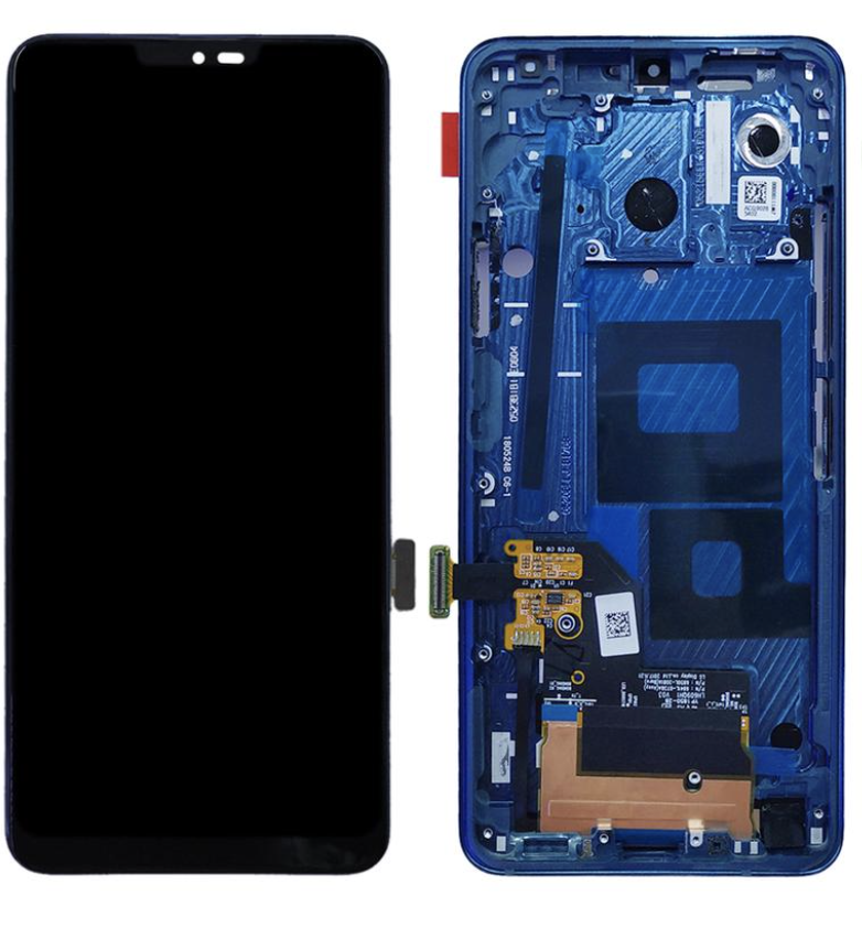 

Дисплей (экран) для LG G710 G7 ThinQ/G7 Plus + тачскрин, черный, с передней панелью синего цвета, New Moroccan ORIGINAL PRC