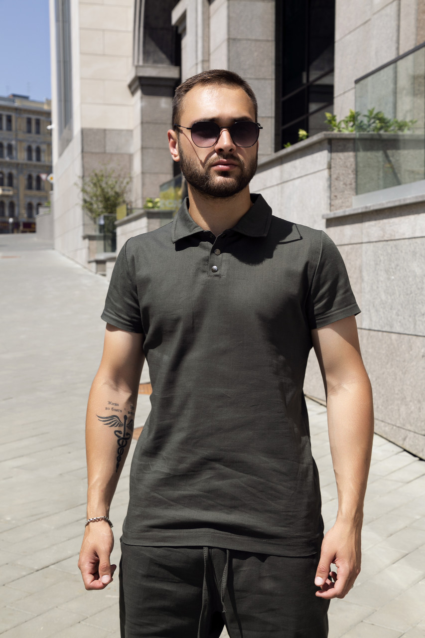 

Мужская футболка поло льняная Flax Intruder 0006 XXL (50) Хаки (IN - 0006/1 E)