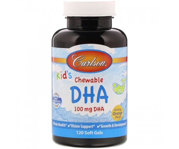 

Омега 3 для детей Carlson Labs Kid's Chewable DHA 100 mg 120 капсул (599142)