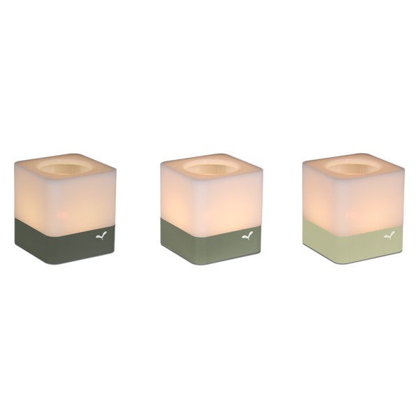 

Подсвечники Fermob Cuub Set Of 3 Willow Green, Cactus, Rosemary