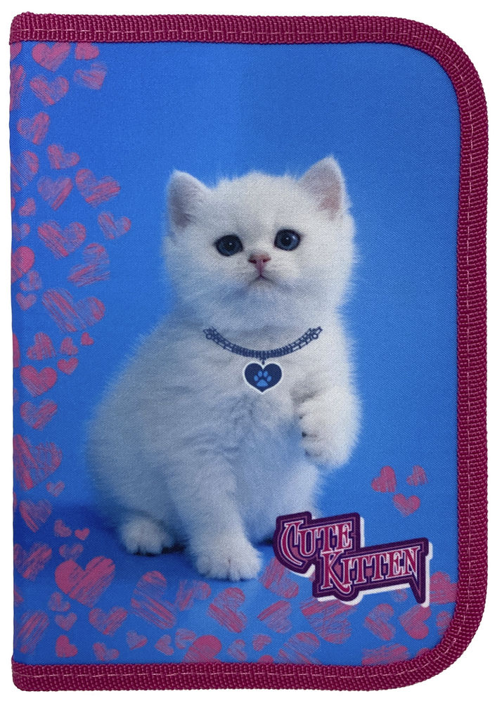 

Пенал Class Cute Kitten 1 отделение 2 отворота пустой (21205C/8591662212051)