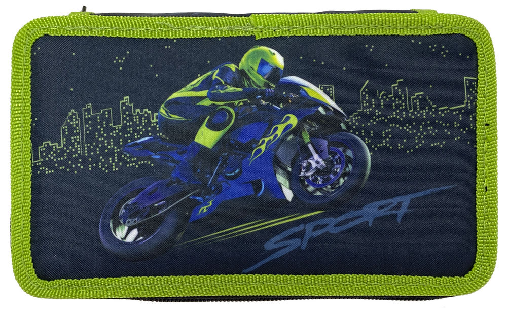 

Пенал Class Motobike 3 отделения пустой (21608C/8591662216080)