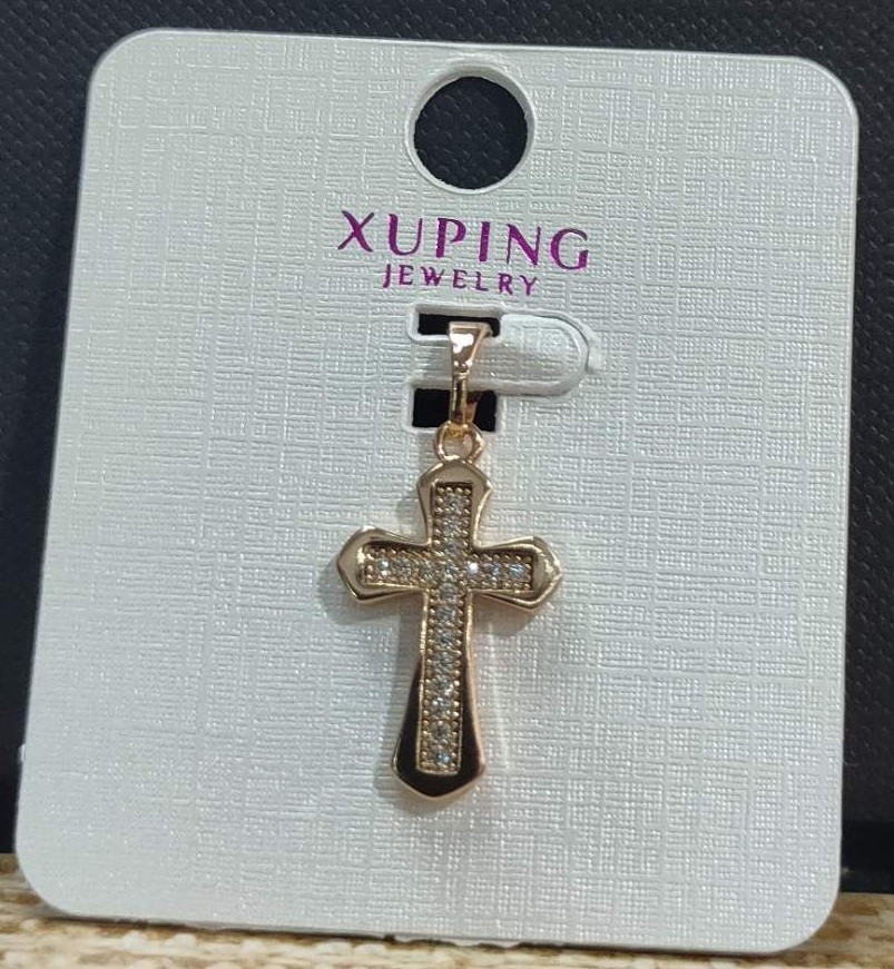 

Кулон Xuping Крест с цирконием позолота 61078
