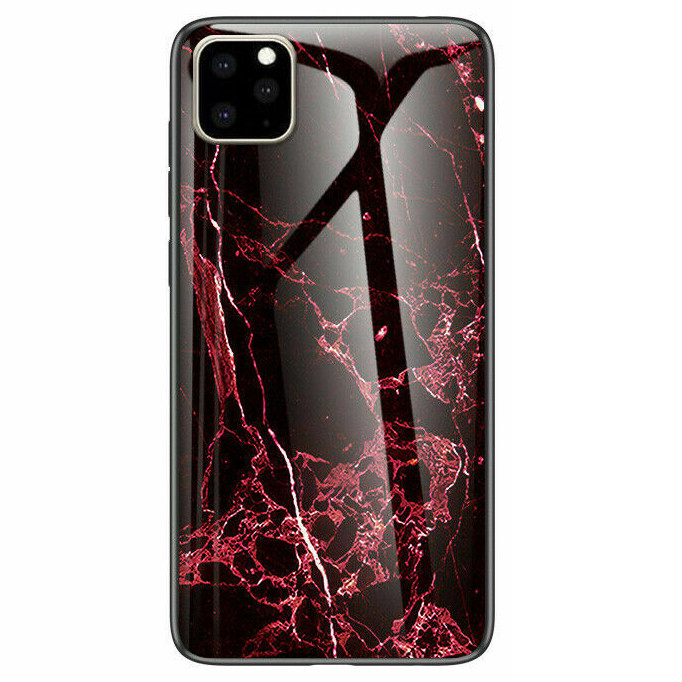 

TPU+Glass чехол Epik Luxury Marble для Apple iPhone 11 Pro Max (6.5") Марсала