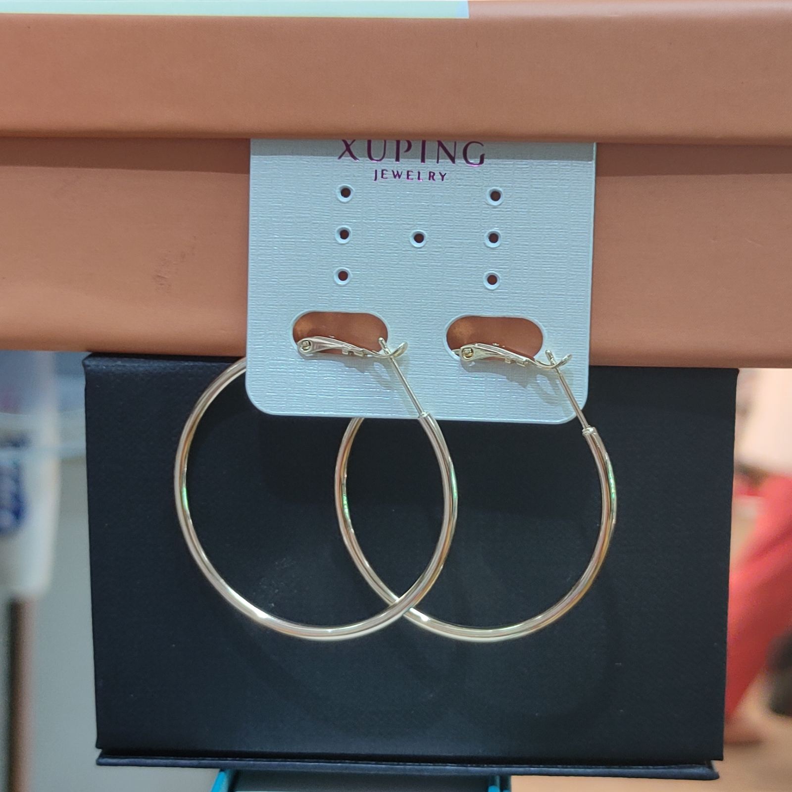 

Серьги Xuping Кольца диаметр 4,5 см позолота 99814