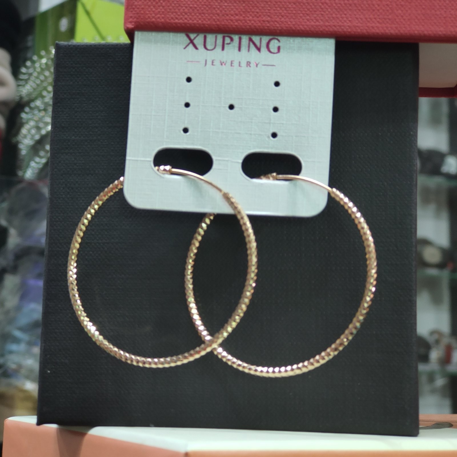 

Серьги Xuping Кольца диаметр 2,5 см позолота 99824