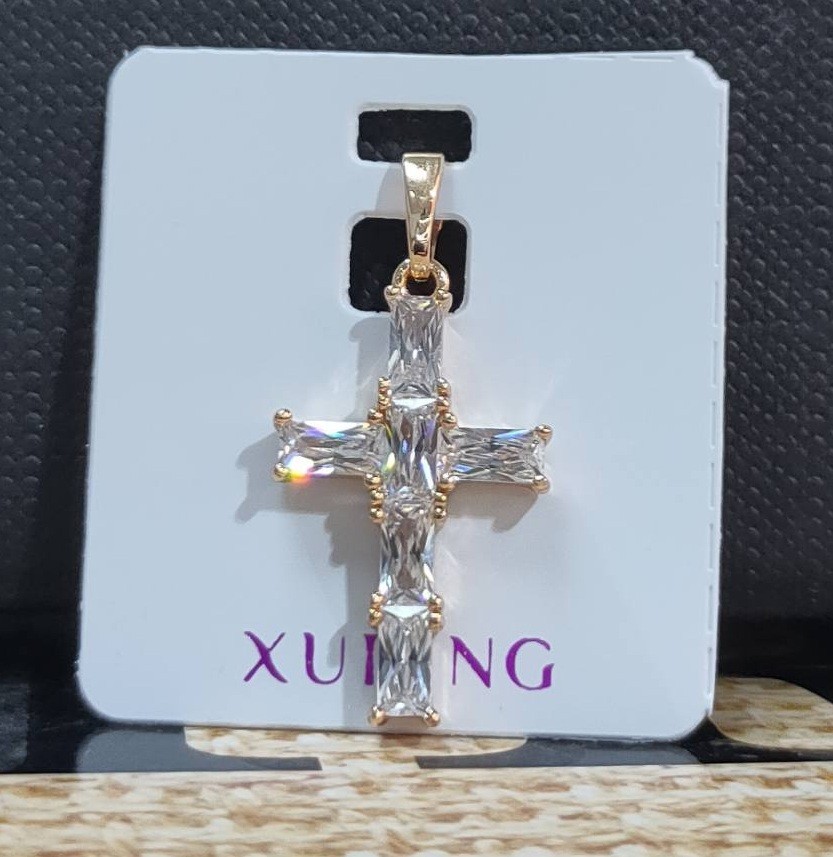 

Кулон Xuping Крест с цирконием позолота 61081