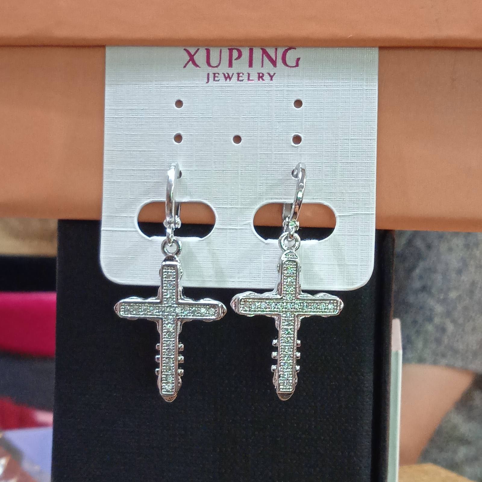 

Серьги Xuping Крестики с цирконием посеребренные 99787