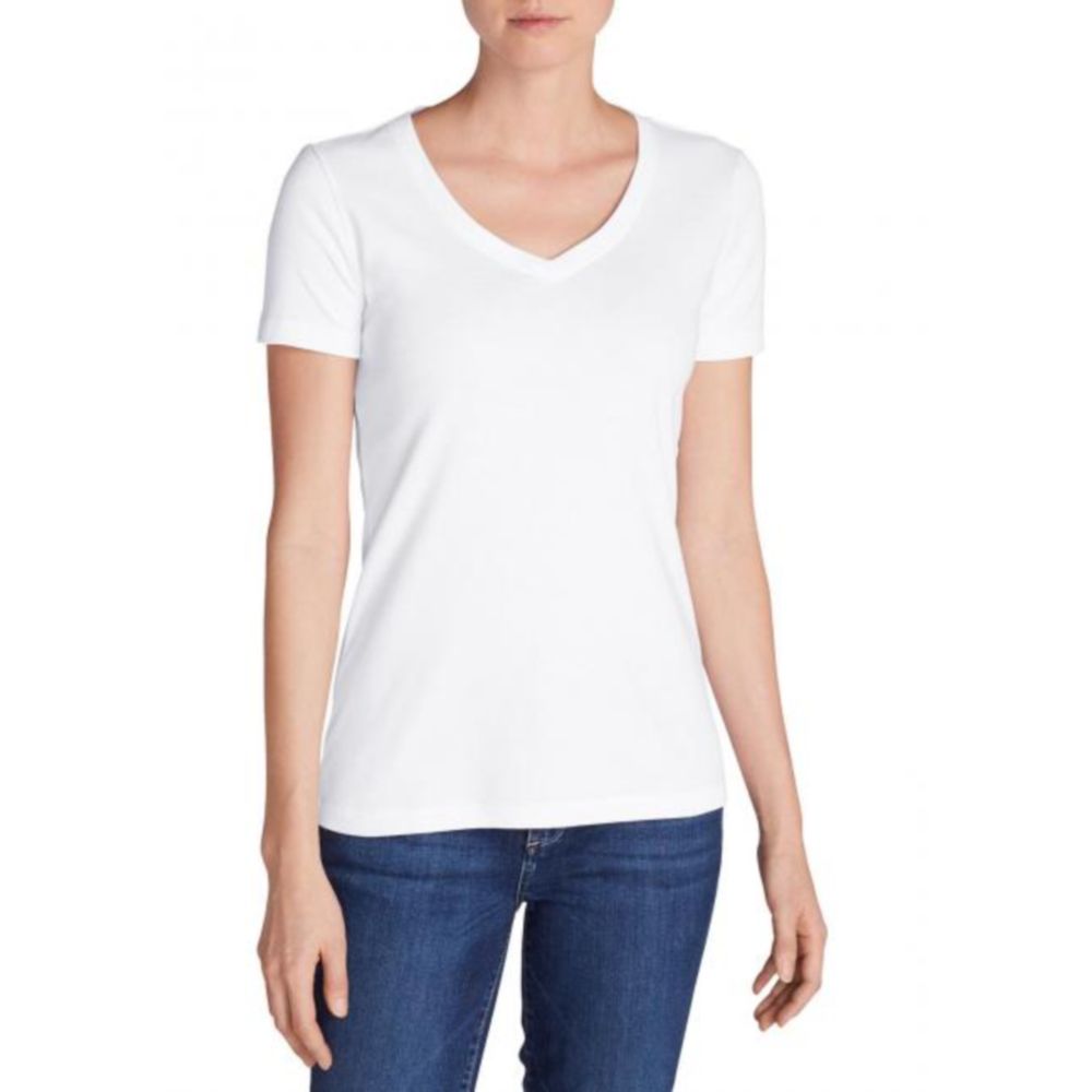 

Футболка Eddie Bauer Womens Basic-Shirt mit V-Ausschnitt WHITE  Белый, Футболка Eddie Bauer Womens Basic-Shirt mit V-Ausschnitt WHITE L Белый