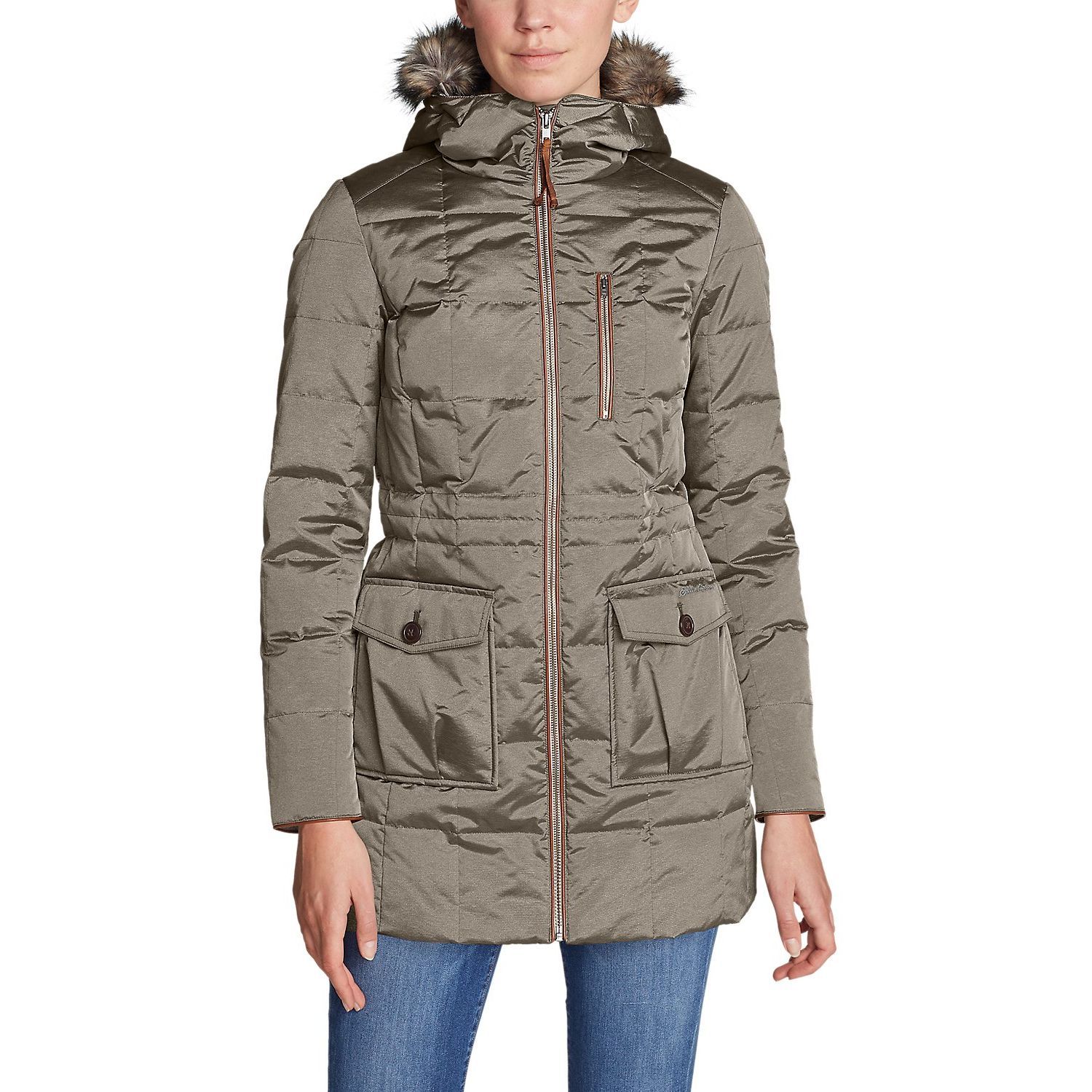 

Парка Eddie Bauer Women Yukon Classic Down Parka LT TAUPE XS Серый