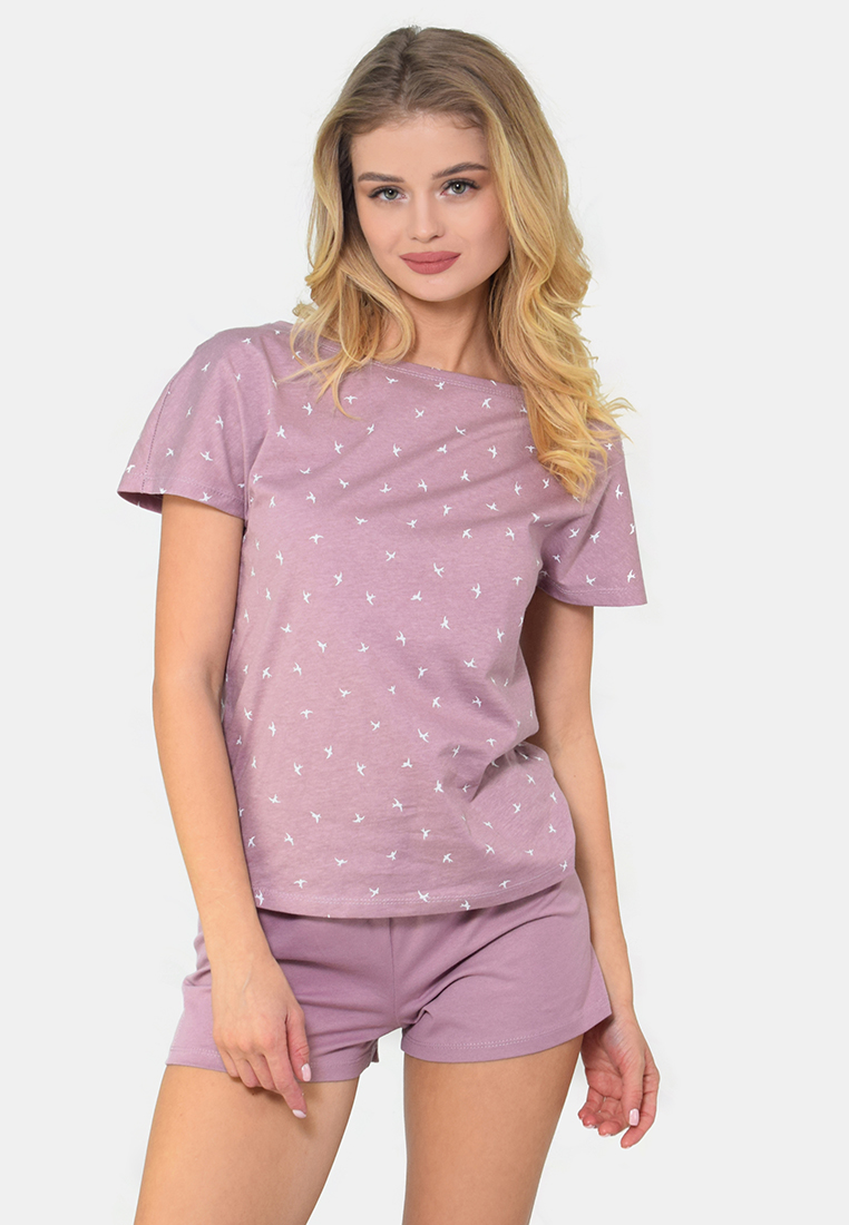 

Женская пижама из натурального полотна N.EL. 1158-09-1 XXL пудра 62491