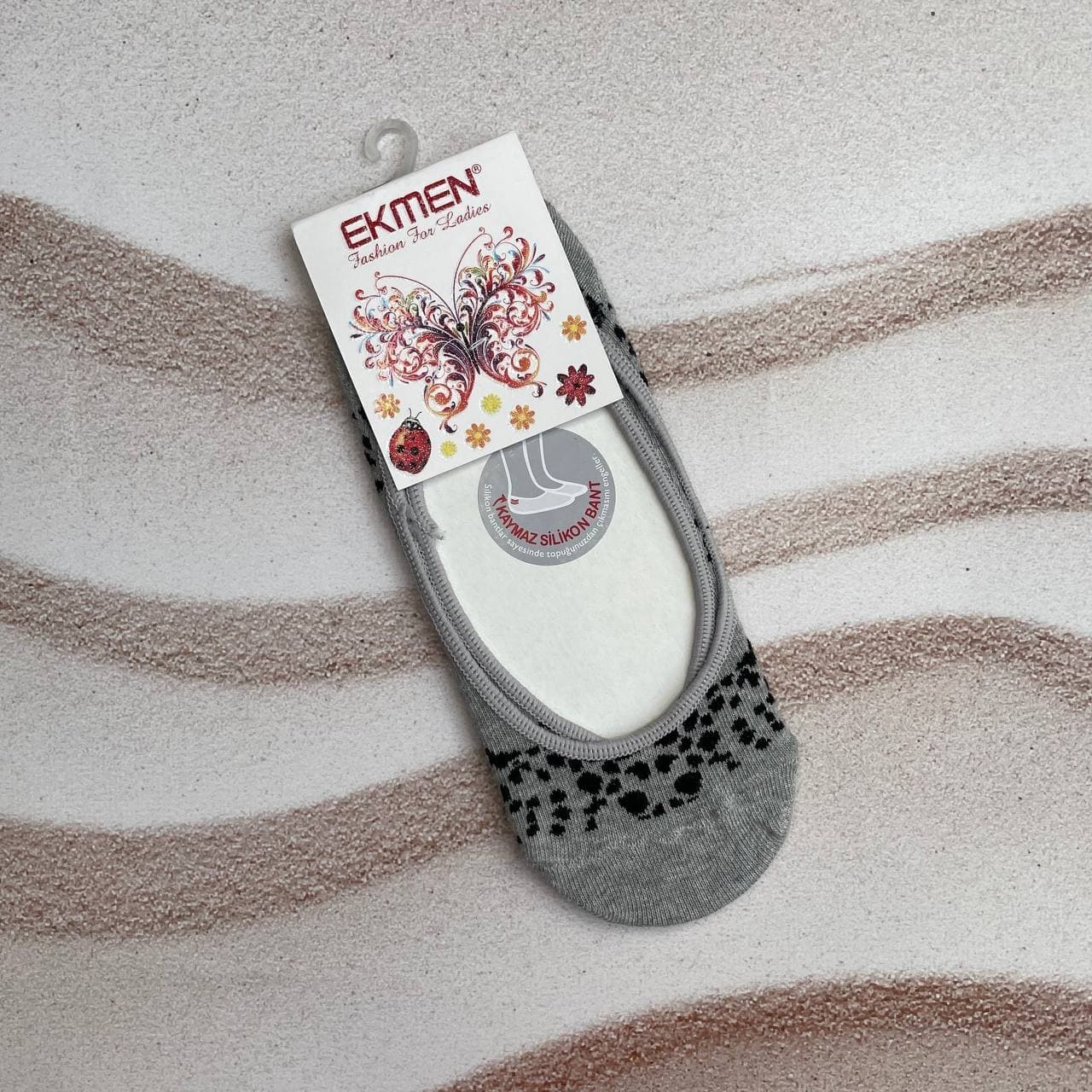 

Женские носки Ekmen следки 36-40р. Серые с черным
