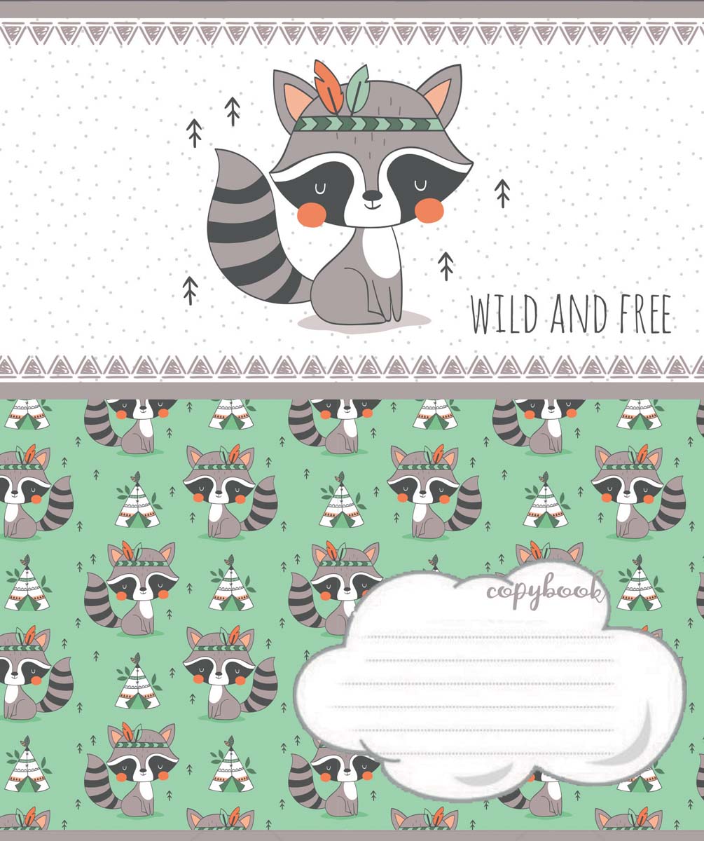 

Набор тетрадей ученических 1 Вересня Wild and free А5 12 листов в косую линейку 25 шт (765652)