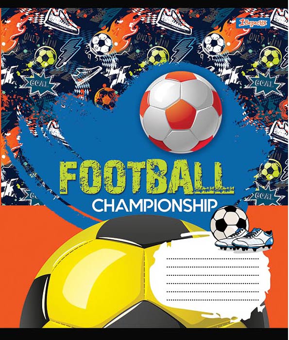 

Набор тетрадей ученических 1 Вересня Play the champs А5 18 листов в линейку 25 шт (765344)