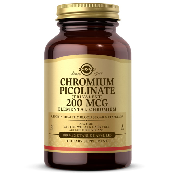 

Хром пиколинат Солгар / Solgar Chromium Picolinate 200 mcg (180 veg caps)