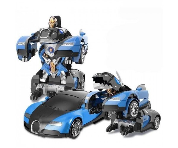 

Машинка-трансформер на радиоуправлении Bugatti Robot Car Size 1:12 Большая | Робот машинка