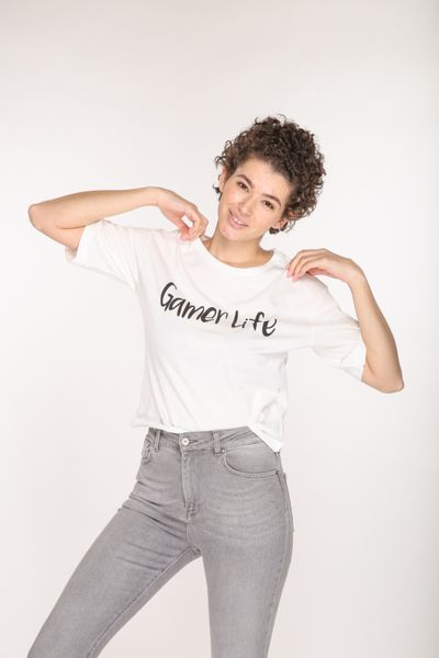 

Футболка Dont Fashion ( By Arslan ) 1118 S Білий