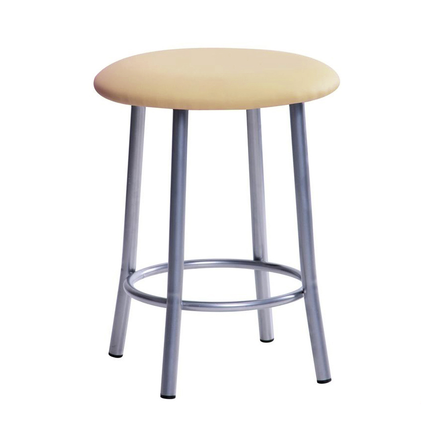 

Табурет металлический для кухни, для кафе Талли алюминий/кожзаменитель Неаполь N-17 светло-бежевый AMF