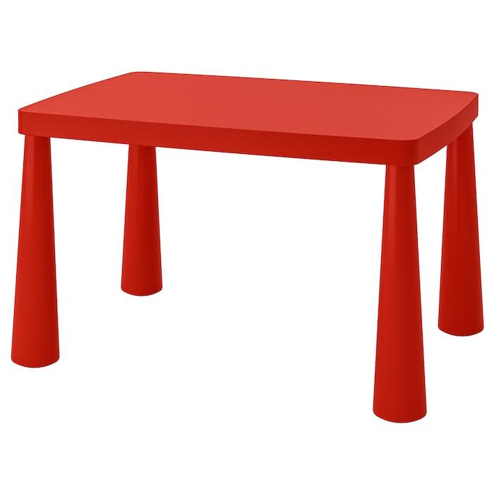 

IKEA MAMMUT Дитячий стіл, червоний 603.651.67
