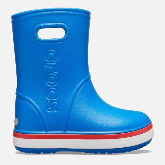 Акция на Резиновые сапоги Crocs Kids’ Crocband Rain Boot 205827-4KD 27 (C10) Bright Cobalt/Flame (191448410312) от Rozetka UA