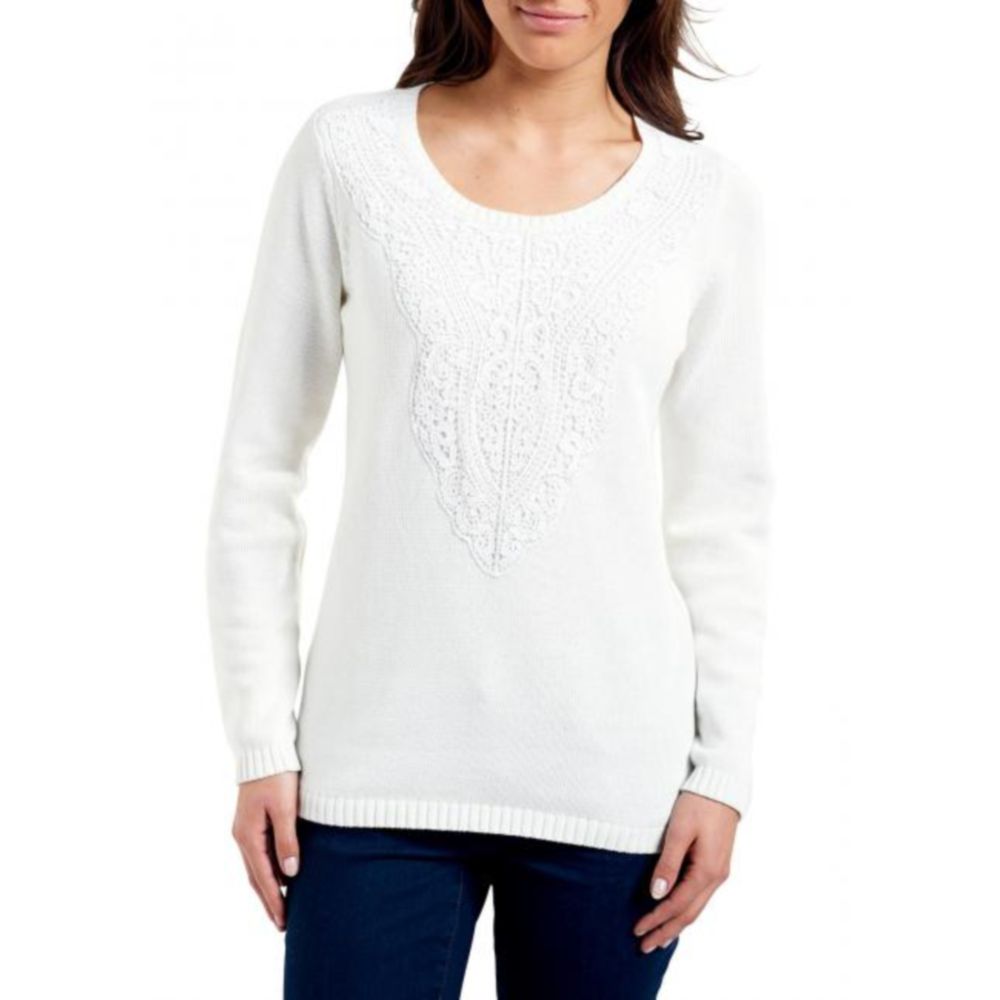 

Пуловер Eddie Bauer Womens Sweater Lace-Up IVORY M Белый