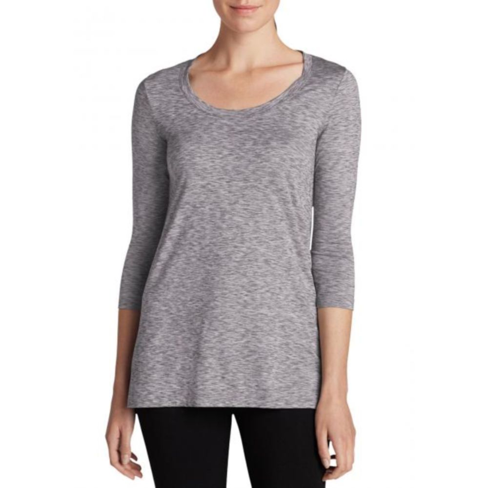 

Туника Eddie Bauer Womens Tunic Shirt 3/4-Sleeve GRAY S Серый