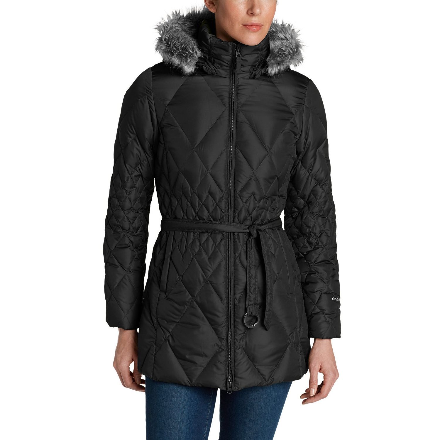 

Куртка Eddie Bauer Womens Slope Side Down Parka EBONY S Темно-серый