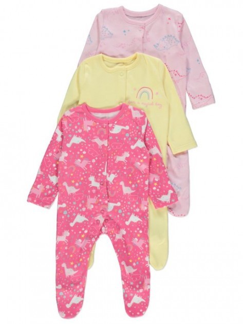 

Человечек George Dinosaur and Unicorn Sleepsuits 3 шт 74-80 см разноцветные