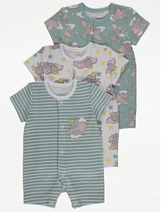 

Человечек George Disney Dumbo Mint Short Sleeve Rompers 3 шт 56-62 см разноцветные