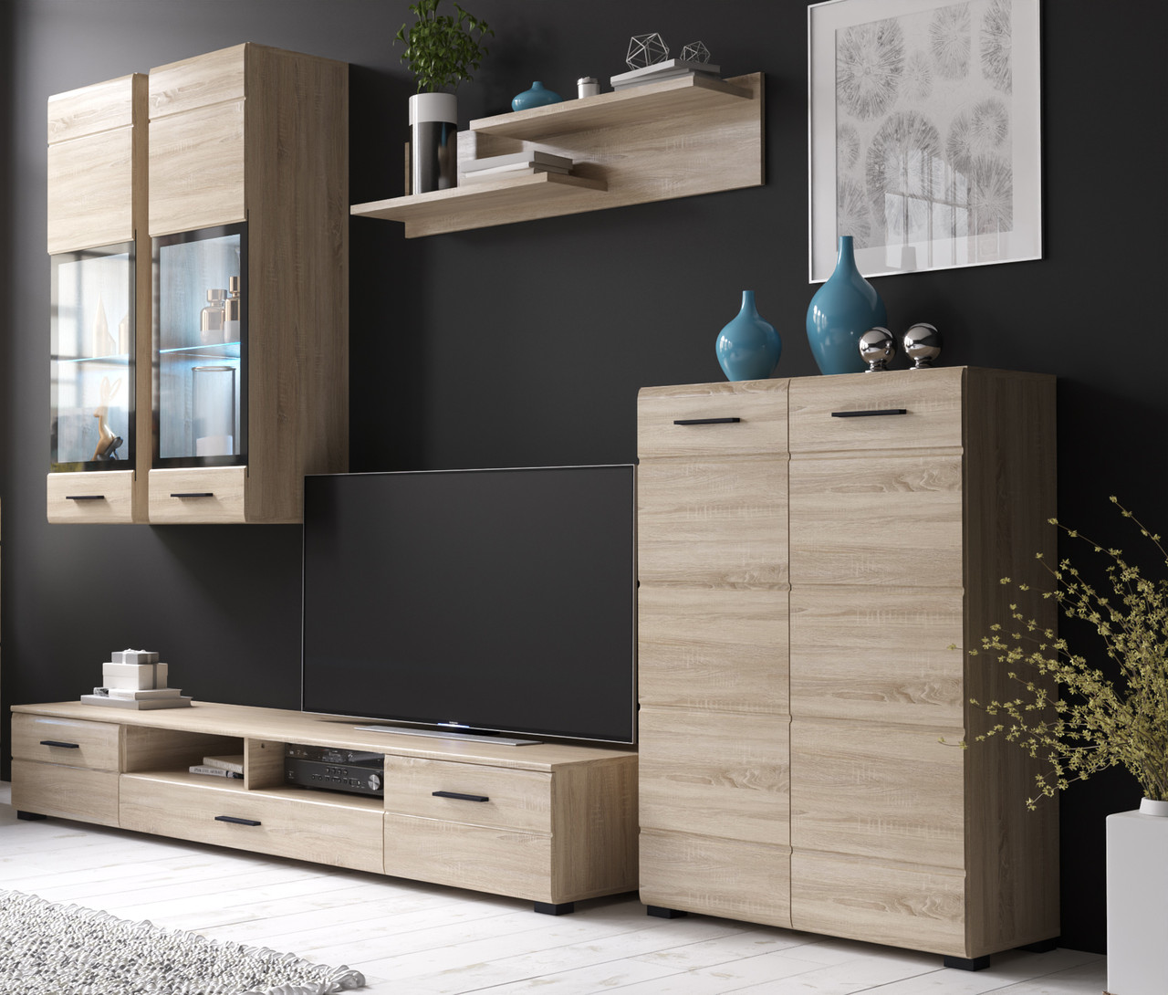 

Вітальня BRW Арктика 285×190×40 дуб сонома