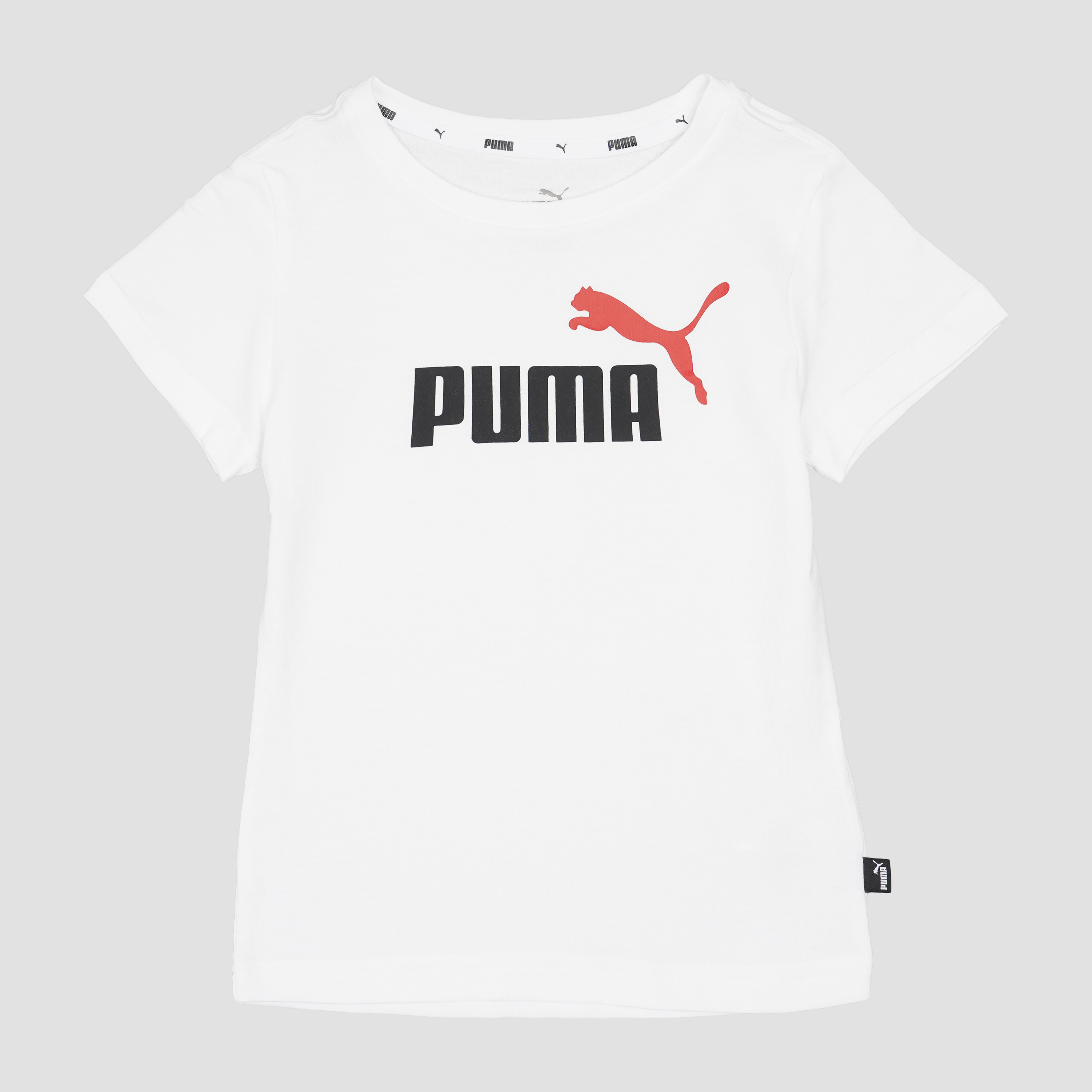 

Футболка детская Puma ESS+ 2 Col Logo Tee 58698557 110 см Puma White-high risk red