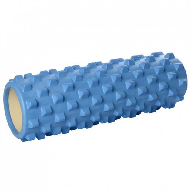 

Массажный ролик EasyFit Grid Roller PRO 45 см голубой (роллер, валик, цилиндр)