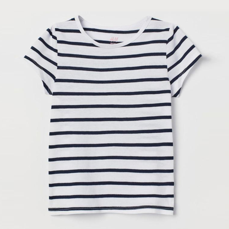 

Футболка H&M 060709248_white 110-116 см Белая/Полоски